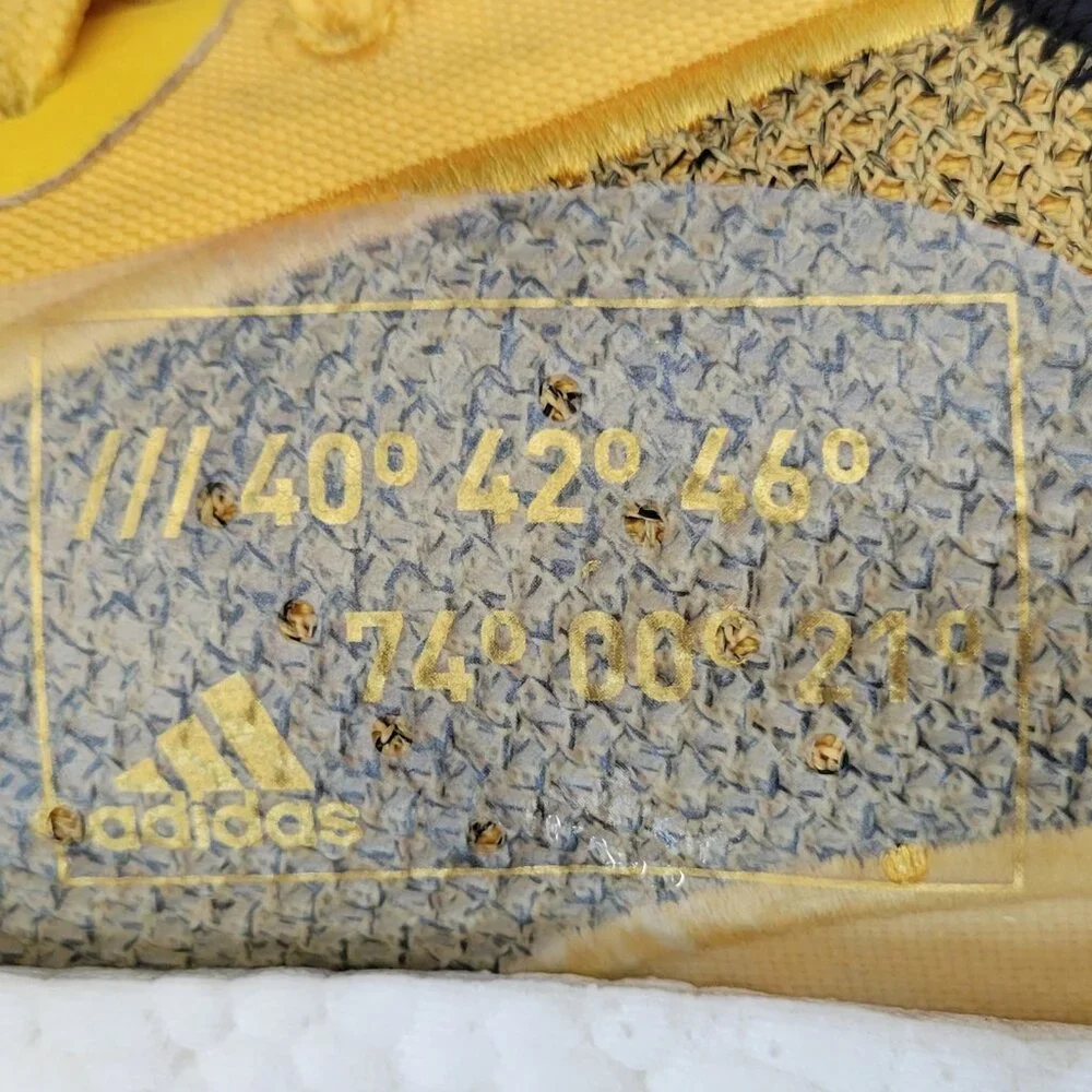 adidas Marquee Boost Low Men's Basketball Sneakers Yellow Black Size 11.5